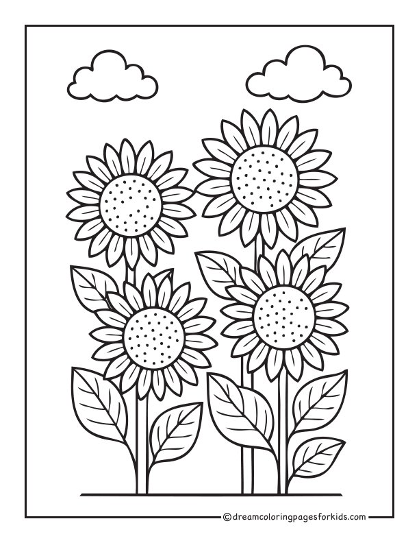 Four Sunny Sunflowers